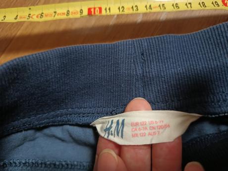 Nohavice bavlnené 6-7 rokov, h&m,122