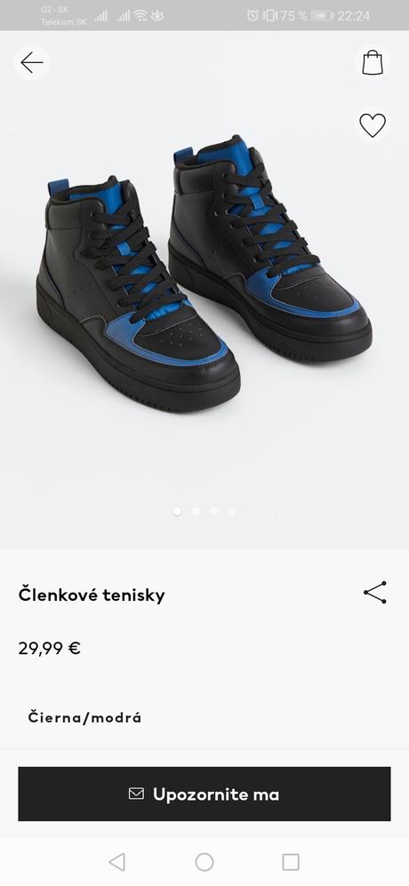Vyššie tenisky h&m v.34, h&m,34