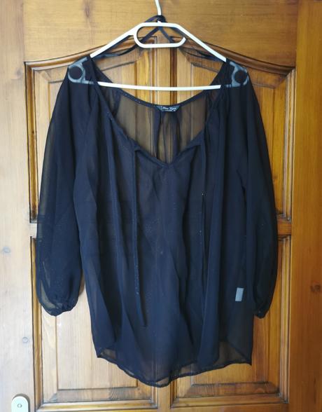 Priesvitný top/tunika, xl