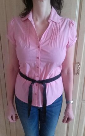 Jemná prúžkovaná blúzka s krátkym rukávom, evie,m