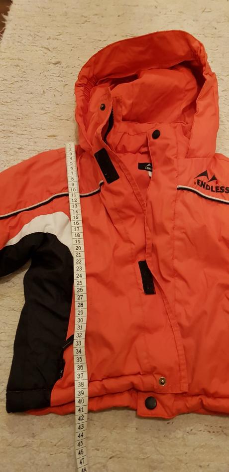 Oranžová bunda vel.116-122, 116