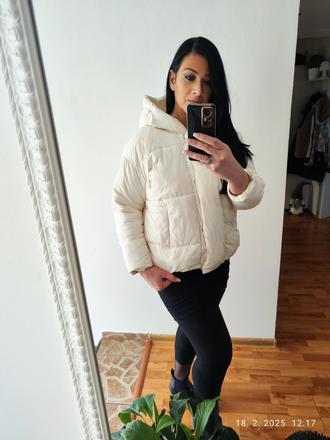 Biela oversize bunda,