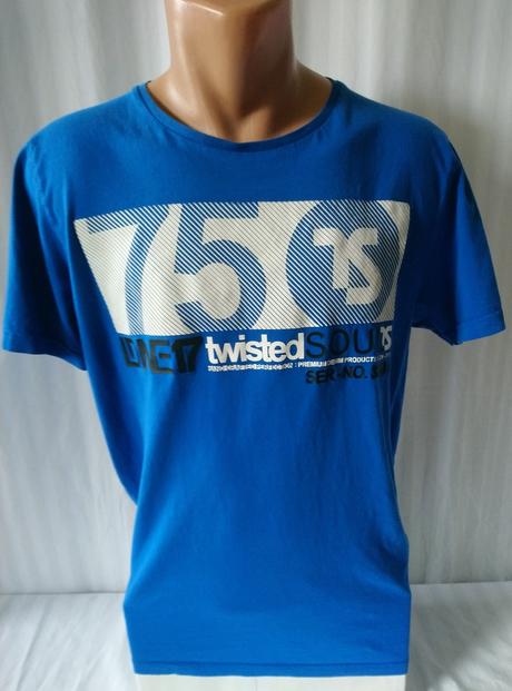 Pánske modré tričko s motívom, twistedsoul, m