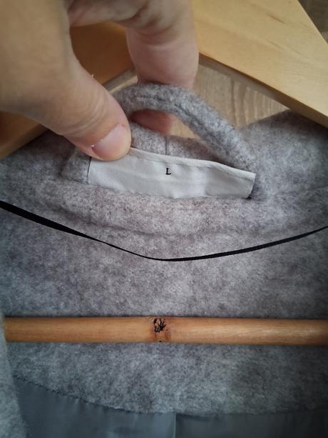 Sivý prechodný kabát, l