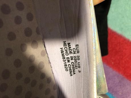 Strieborne, holograficke baleriny, h&m,35