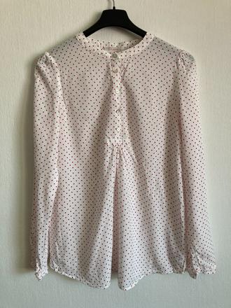 Biela bodkovaná blúzka s/m, s