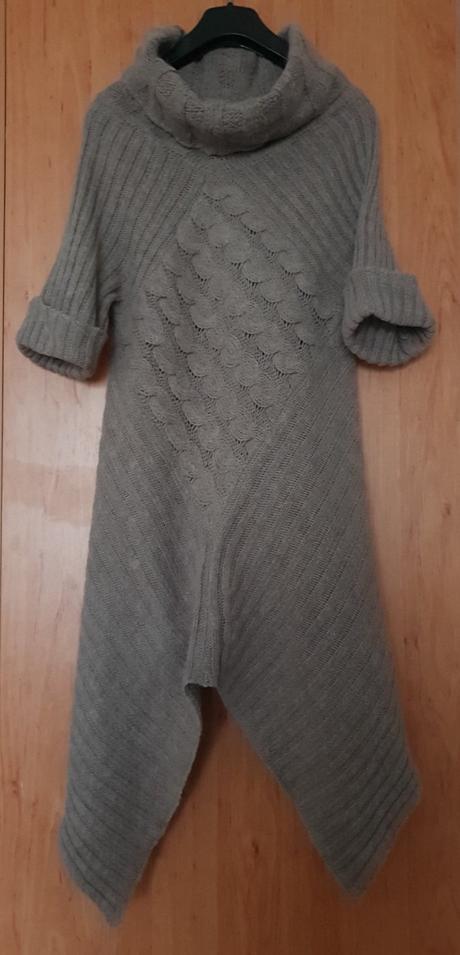 Pletene rolakove saty tunika, s