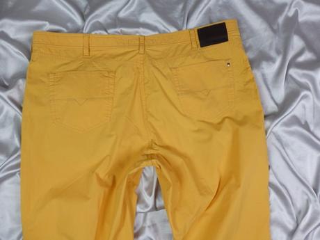 Luxusné žlté pánske nohavice, pierre cardin,xxl