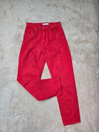 Bershka mom cervene rifle, bershka,36