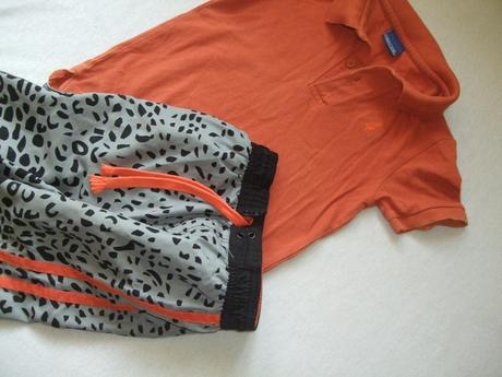 Oranžové tričko s kraťasmi, george,116