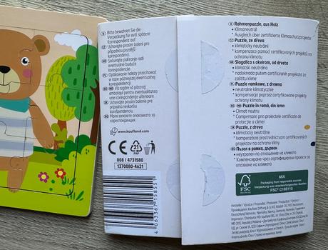 Drevené puzzle kuniboo (kaufland) macko za 2eur,