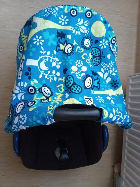 Strieška na autosedačku tyrkysová, 