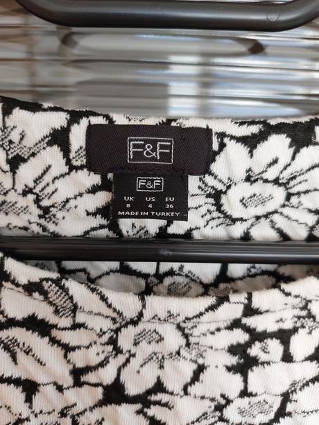 Čiernobiele šaty veľ.36, f&f,s