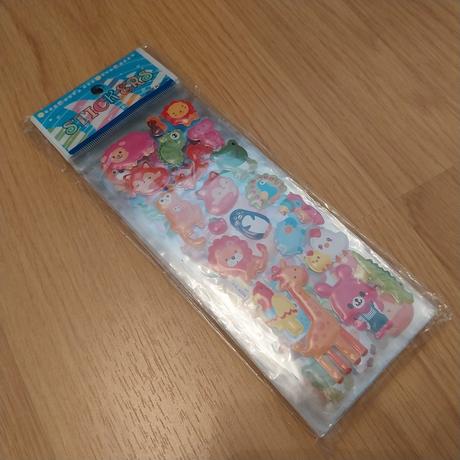 Balenie 9 harkov nalepiek zvierata,