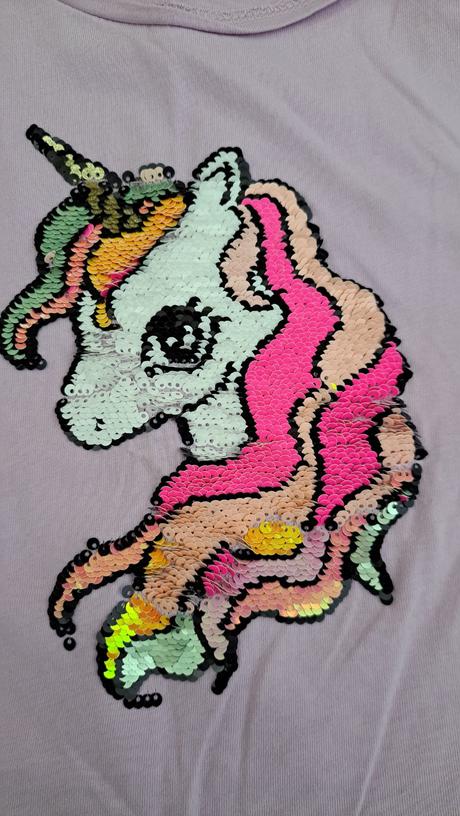 Tričko s poníkom a flitrami, h&m,116