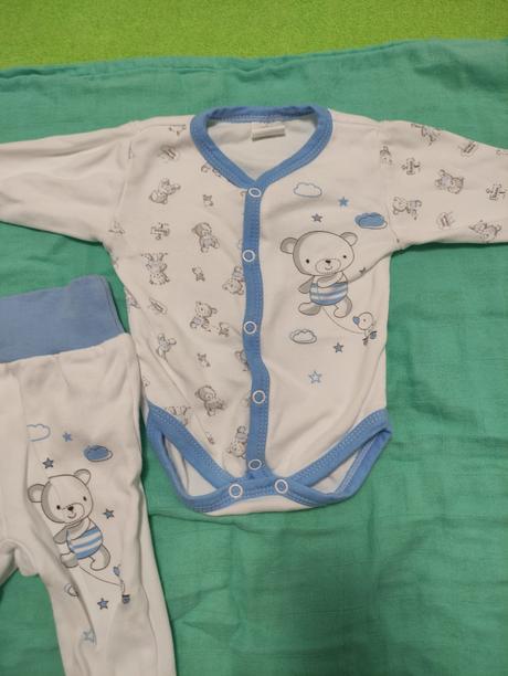 Body s polodupackami medveď 62, new baby,62