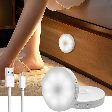 Nočné svetlo s 8 led svetlami a čidlom pohybu,