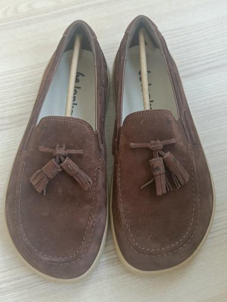 Barefoot mokasíny portsiders - dark brown 42, be lenka,42