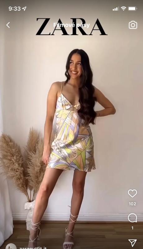 Zara satenove šaty, zara,m