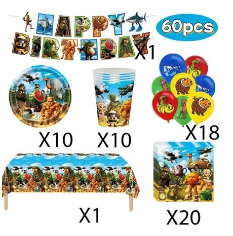 60-dielny párty set brainrot tralalero tralala, 