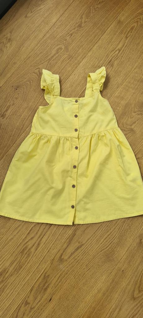 Hm žlte letne šatky, h&m,110