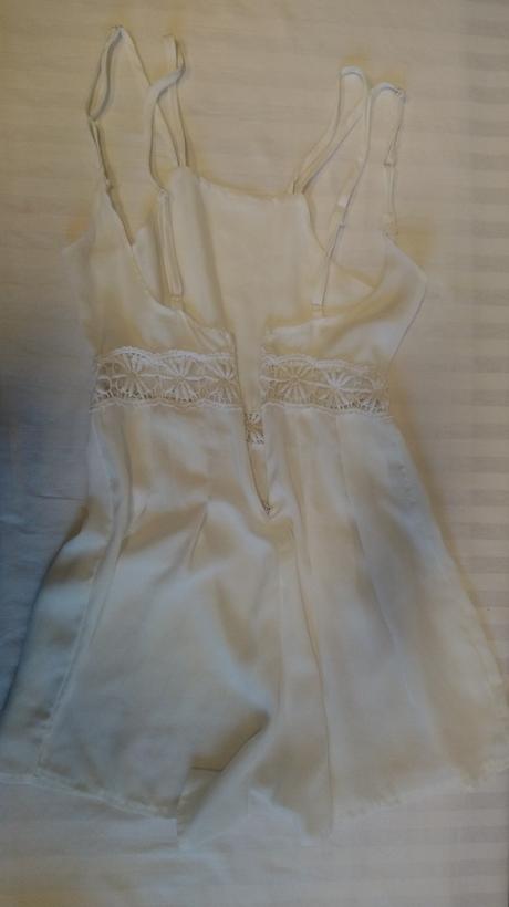 Dámsky biely letný overal, 32/34, 32