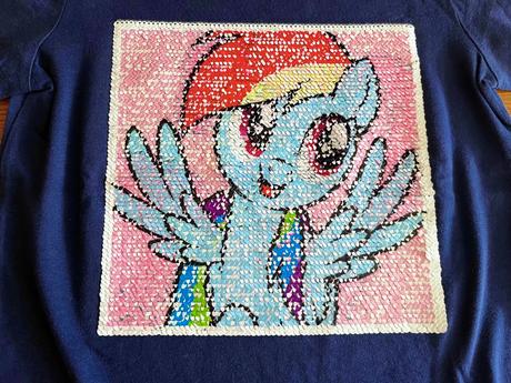 Interaktívne tričko my little pony premieňacie, h&m,134