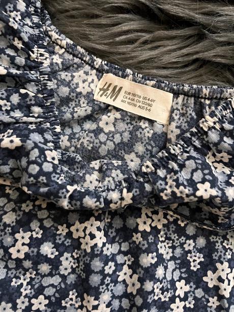 Kvetinové tričko, h&m,110