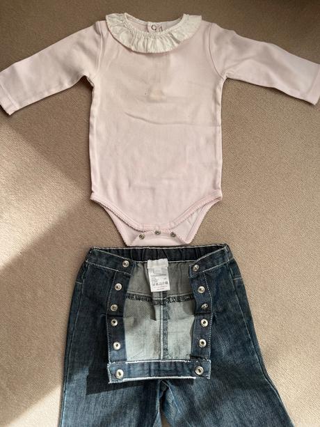 Jacadi nohavice a body, jacadi,74