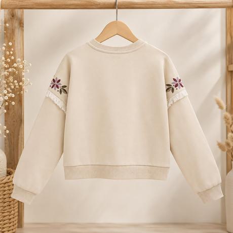 Dievčenská mikina newness kids s kvetinovým detail, 122 / 128 / 134 / 140 / 152