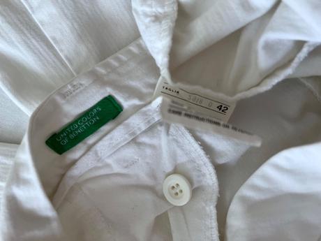 Biele nohavice-rifle vel.m, benetton,m