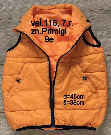 Prešívaná vesta veĺ.116, zn. primigi, primigi,116