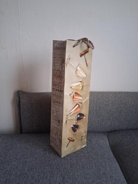 Taška fľaša víno darček, 