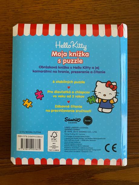 Hello kitty knižka s puzzle,