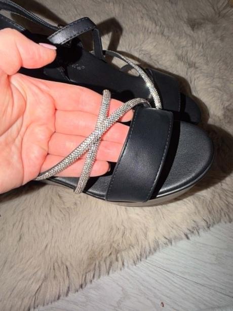 Stylove damske nove sandalky na platforme, 38