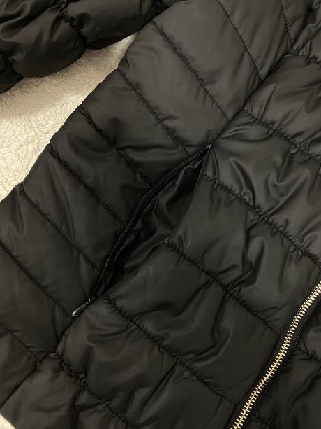 Damska čierna zimna bunda, m