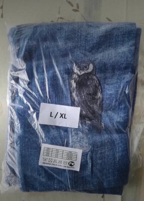 Legíny dlhé, džínsový deravý vzhľad, veľkosť l, l / xl