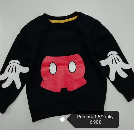 Mikina mickey mouse, primark,92