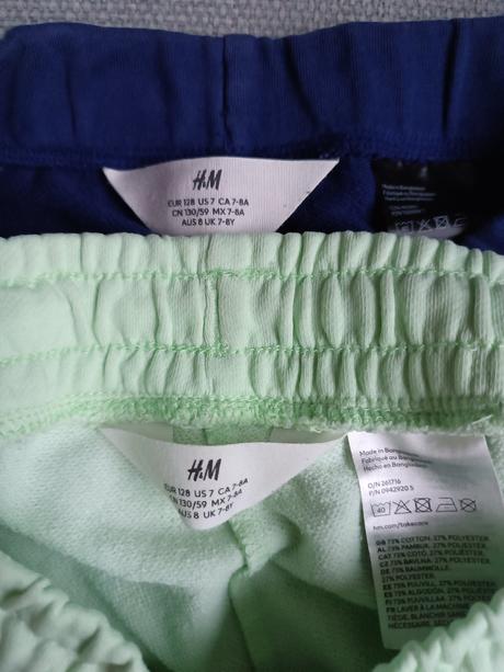 2x šortky hm, h&m,128
