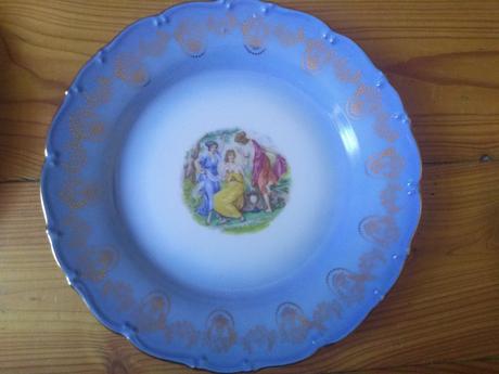 Retro porcelanové taniere  tri gracie 5ks, 