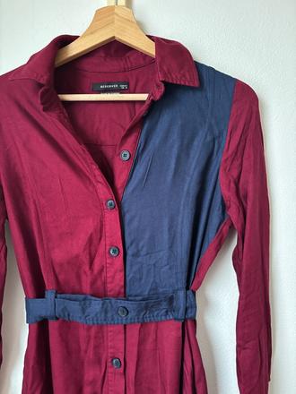 Burgundy koselove saty, reserved,xs