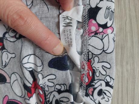 2x leginy mickey mouse 1x rifle, h&m,98