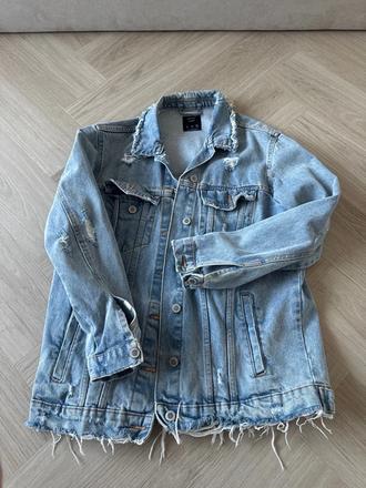 Bershka oversize predlžená riflovka s-m, bershka,s