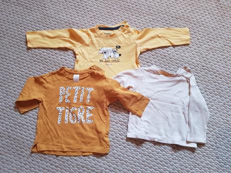 Tričká 3ks, h&m,74