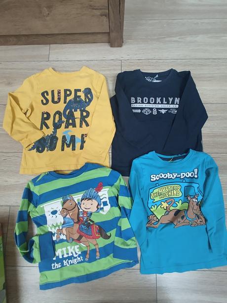 Tričká dlhý rukáv 4ks, f&f,104