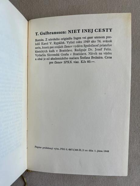 Niet inej cesty - trygve gulbranssen, 