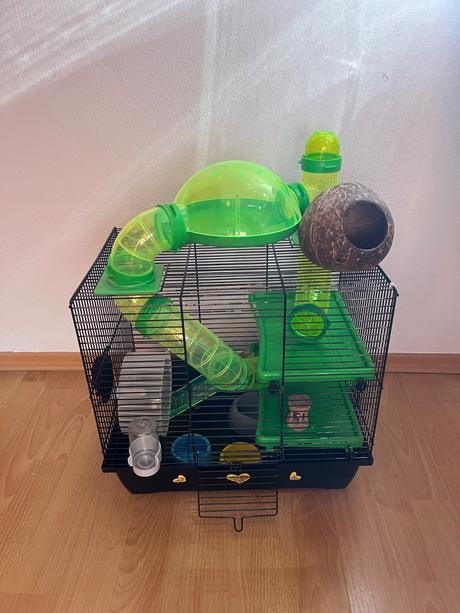 Klietka pre škrečka s prislušenstvom a trubkami, 