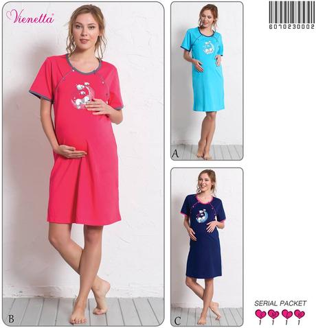 Materská nočná košeľa na kojenie bavlnená, vienetta secret,l / m / s / xl / xxl