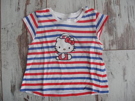 Tričko námornícke bielo- modro- červené páskované, zara,74