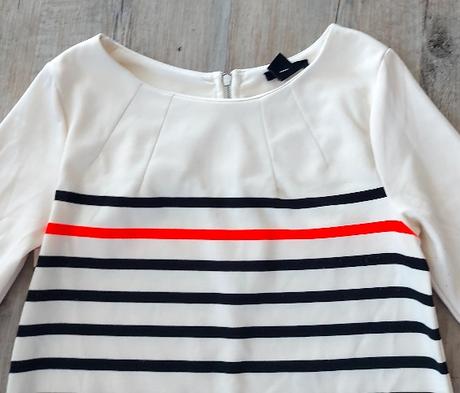 Smotanové pásikavé šaty, h&m,xs